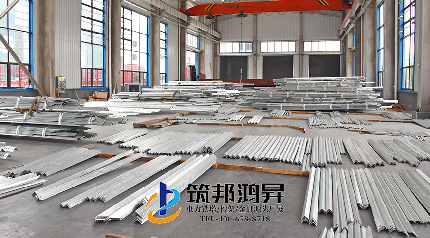 电力角钢塔部件堆放